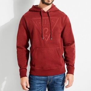NEW GUESS  Roy Debossed Logo Hoodie